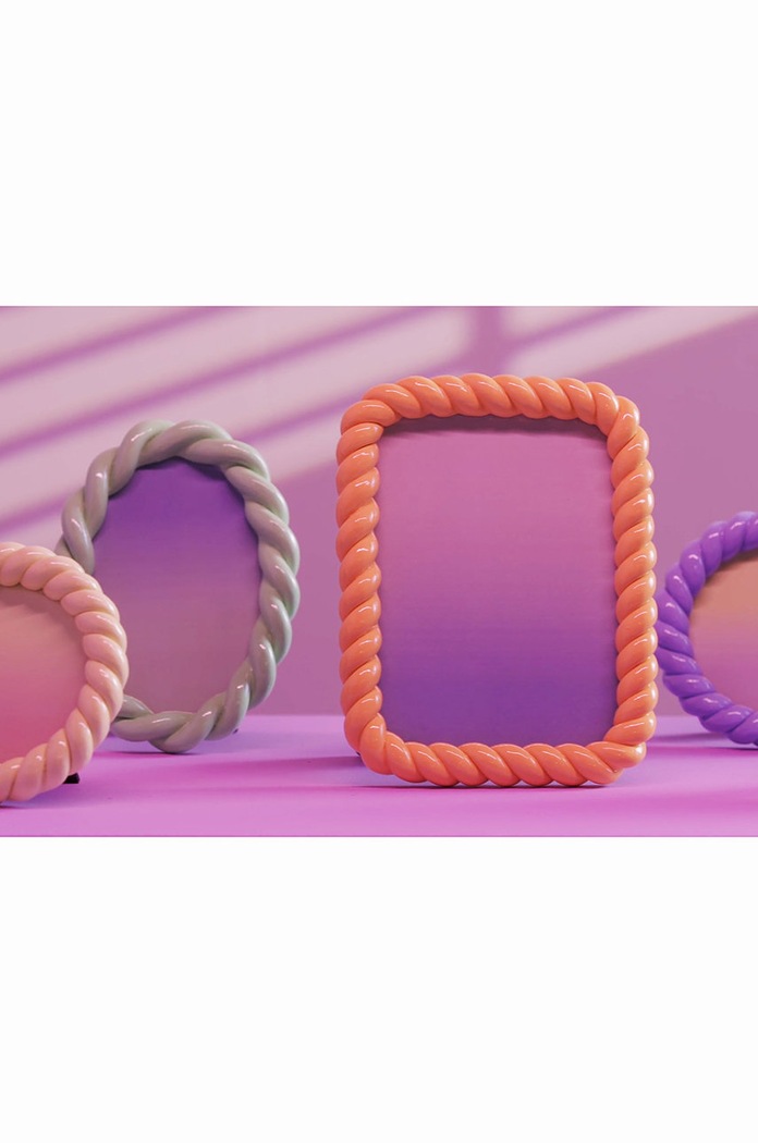 &k amsterdam ramka na zdjęcia Braid Oval 1651.06 różowy AA00