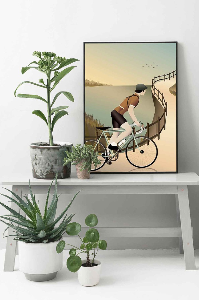Vissevasse plakat Cycling The Hulls 50x70 cm F.2020.017.L pisana AA00