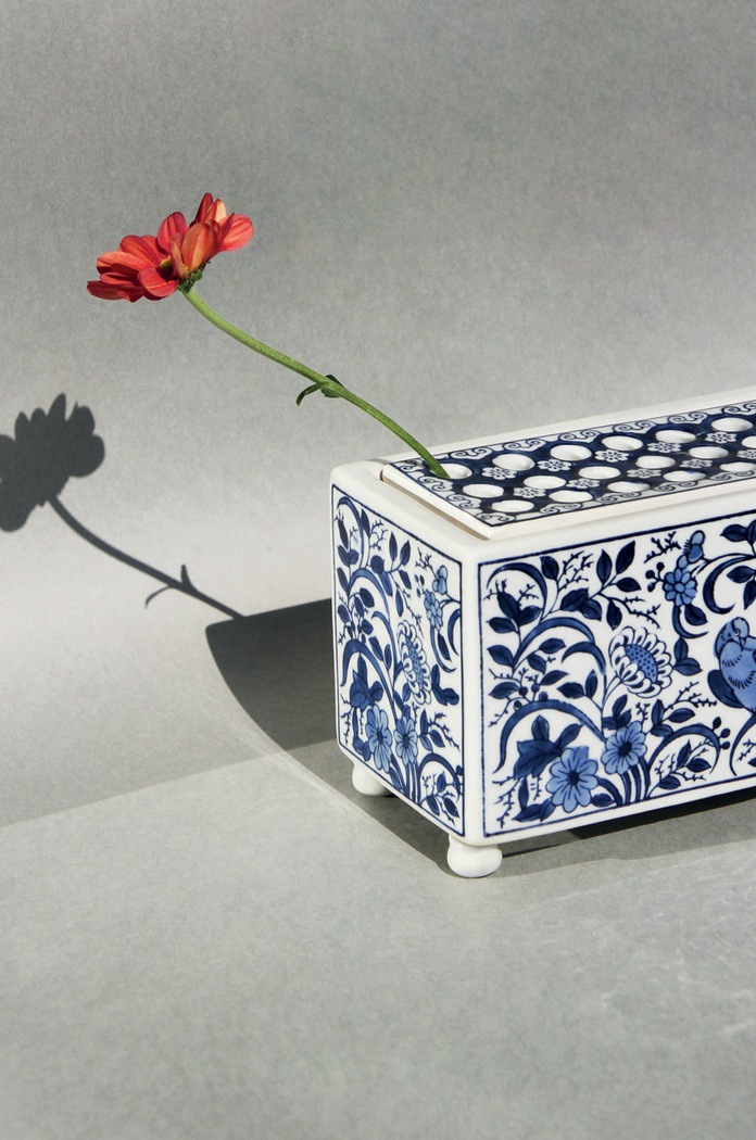 &k amsterdam Ukrasna vaza Flowerbrick 12860 plava AA00