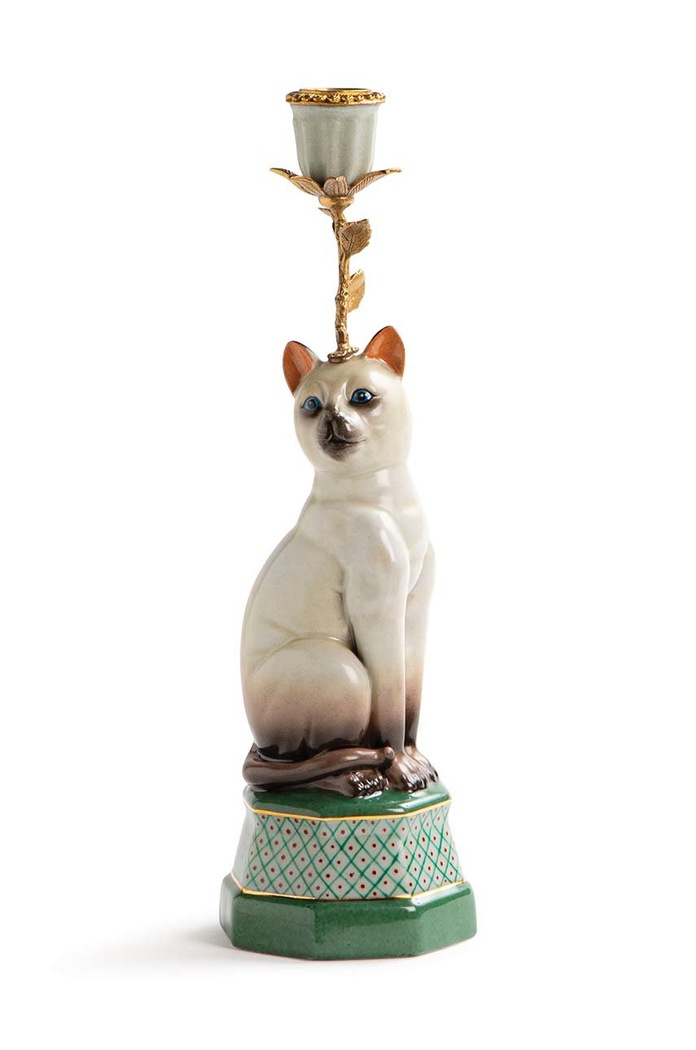 &k amsterdam Ukrasni svijećnjak Siamese šarena 2740.09