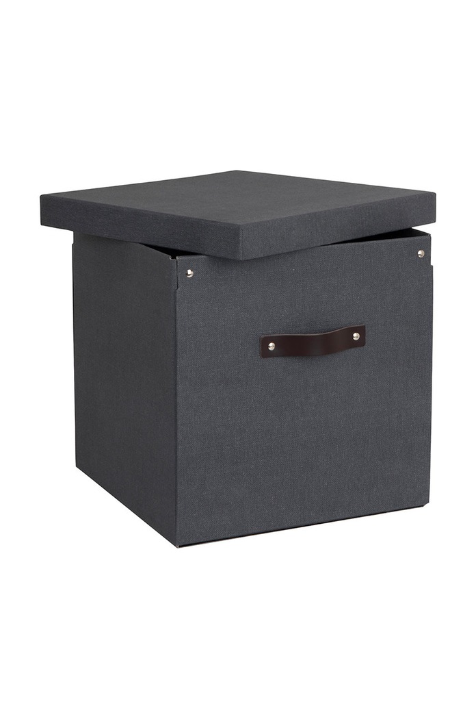 Bigso Box of Sweden cutie de depozitare Logan 9901C6849LEA648 negru AA00