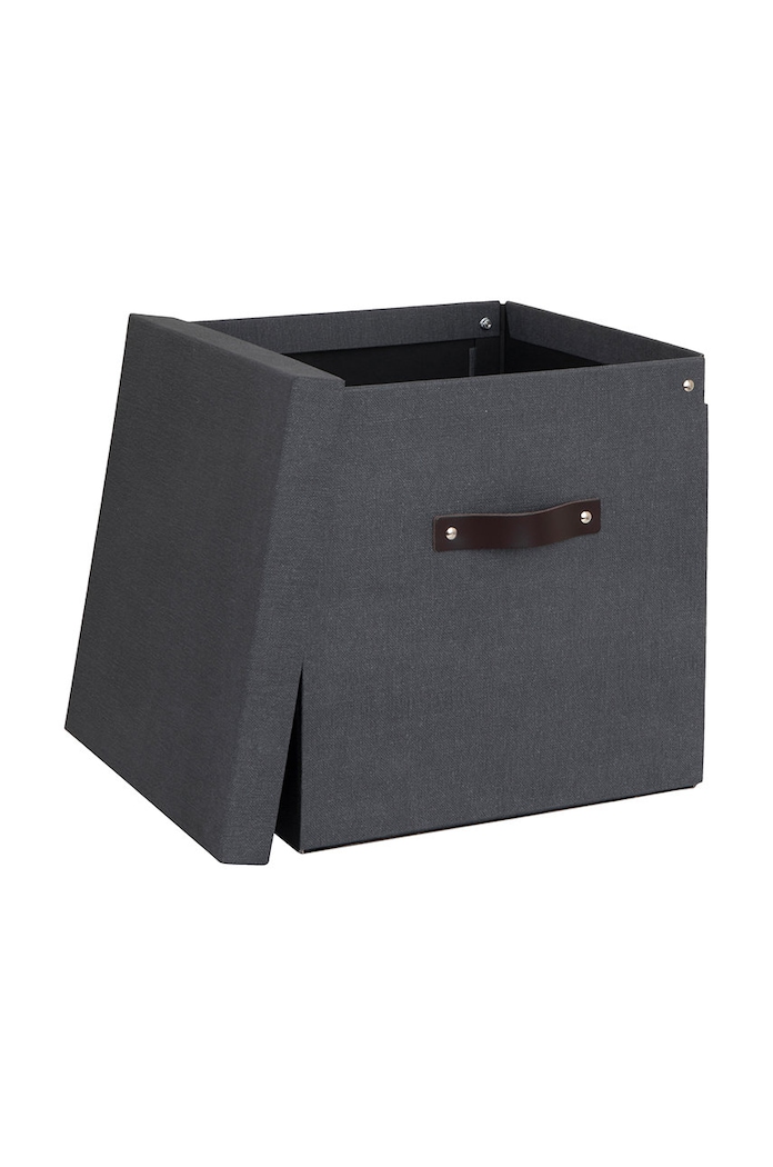 Living și dormitor Bigso Box of Sweden cutie de depozitare Logan 9901C6849LEA648 negru