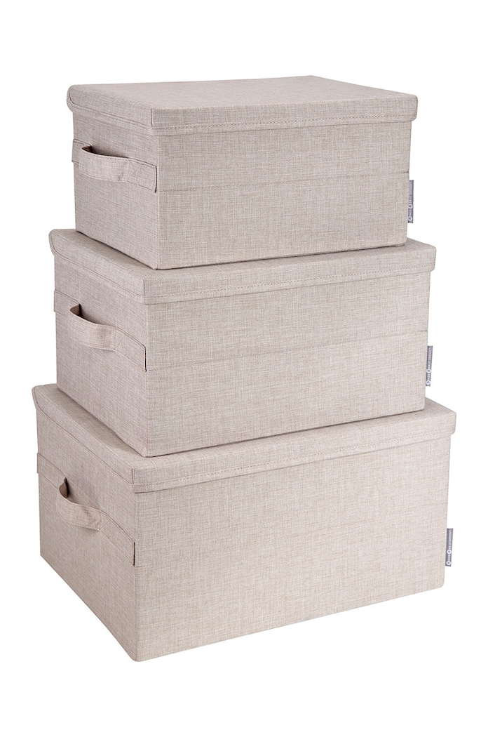 Salon i sypialnia Bigso Box of Sweden Pudełko do przechowywania Box Storage 6935S0201 beżowy