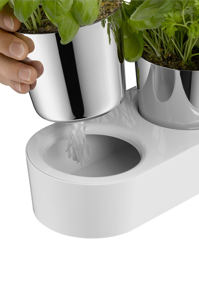 WMF set de ghivece pentru plante cu farfurie Gourmet (3-pack) 641306040 gri