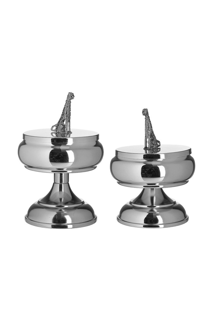 Zestaw Pojemników ozdobnych (2-pack) szary 3.70.007.0062
