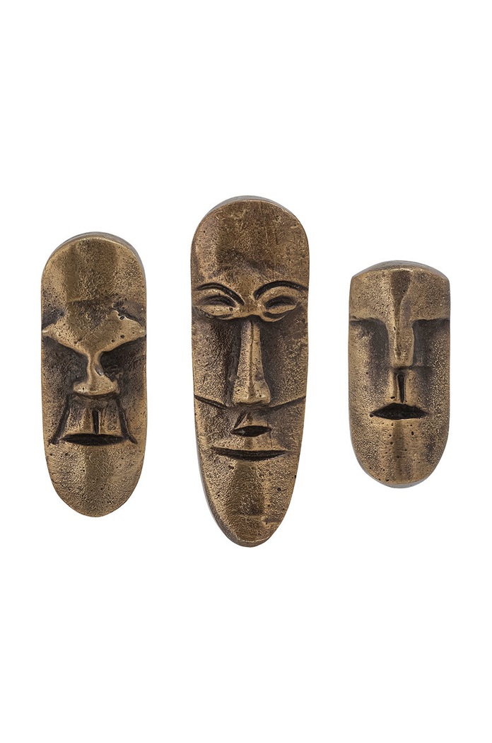 Bloomingville Set de umerase de perete (3-pack) galben 82055143