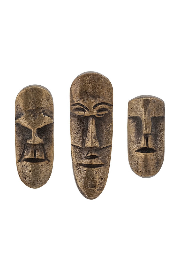 Bloomingville Set de umerase de perete (3-pack) galben 82055143