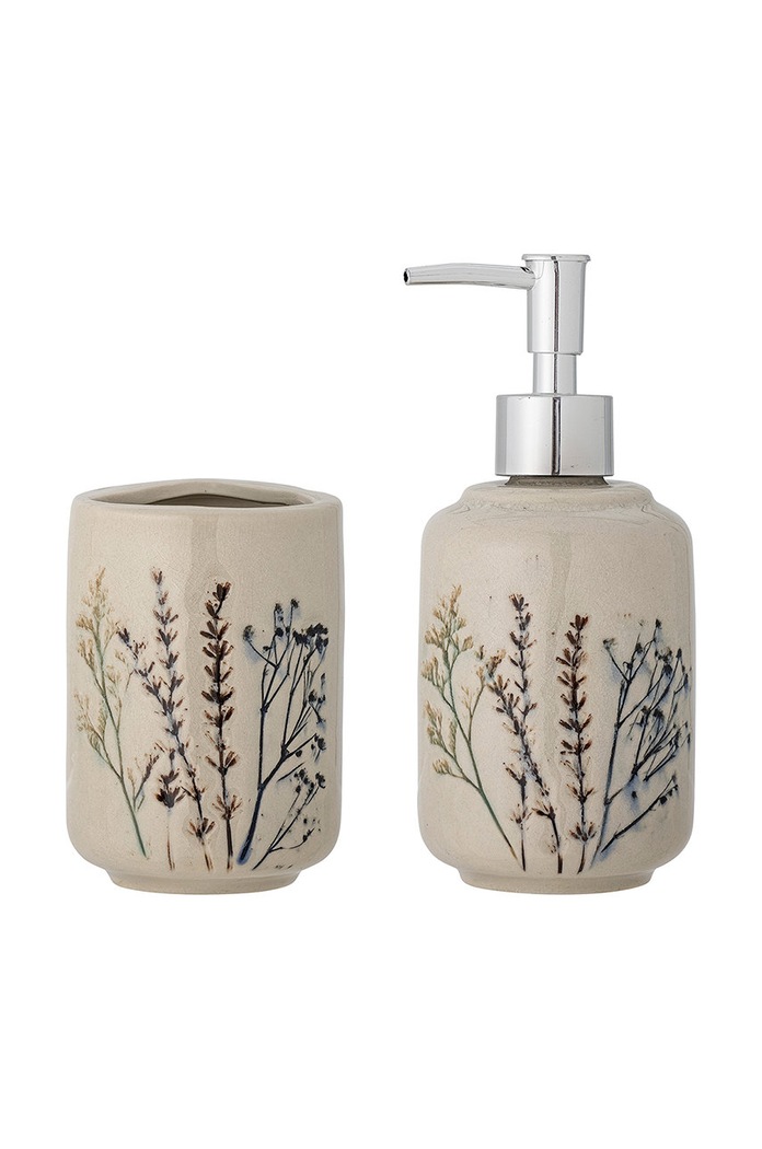 Sada koupelnových doplňků Bloomingville Nature (2-pack) hnědá 82055045