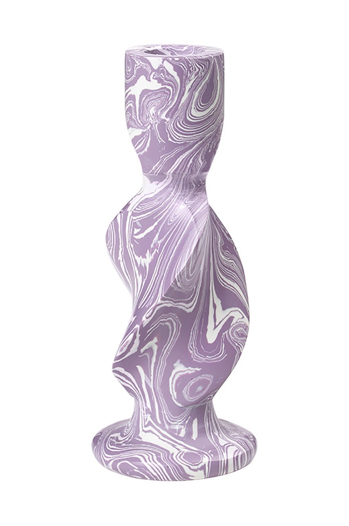 Ukrasni svijećnjak Broste Copenhagen Twist siva 70310643
