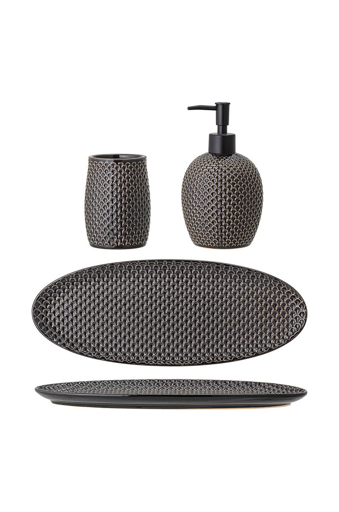 Μπάνιο Σετ αξεσουάρ μπάνιου Bloomingville 3-pack 82049295 γκρί