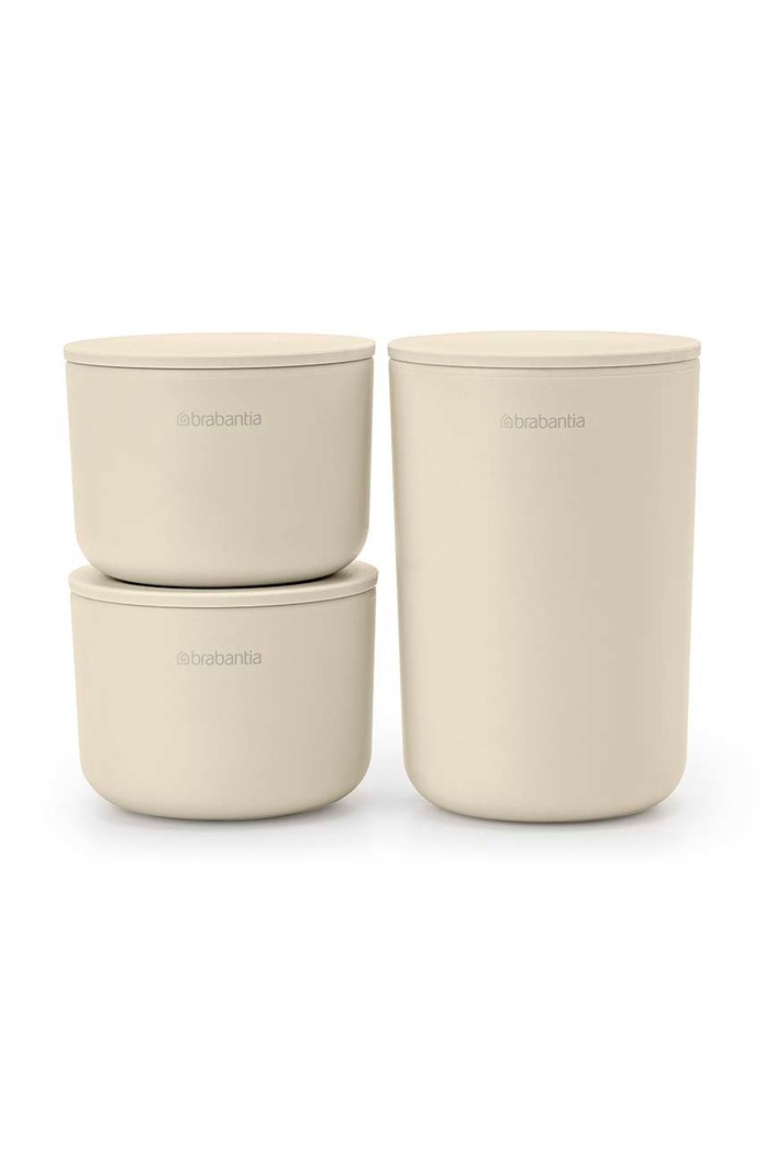 Σετ δοχείων αποθήκευσης με καπάκι Brabantia 3-pack μπεζ 223501