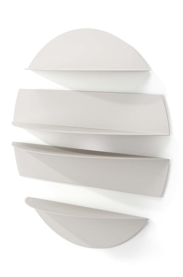 Obývací pokoj a ložnice Sada nástěnných polic Umbra 4-pack 1018194.1041 šedá