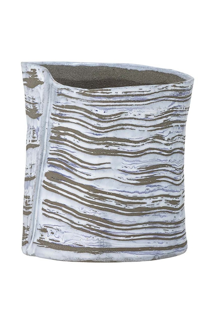 Obývacia izba a spálňa Kvetináč Bloomingville Adelle 18 x 19,5 cm 82057590 sivá