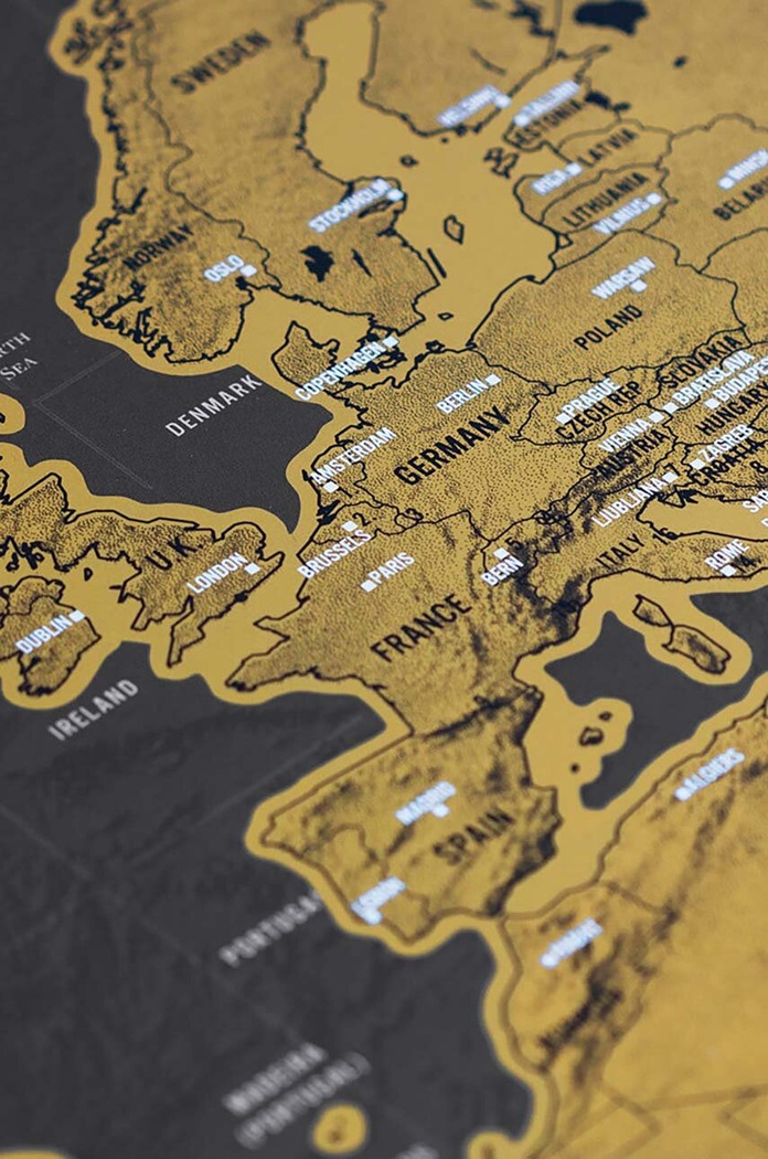 Скреч карта Luckies of London Scratch Map® Deluxe | ANSWEAR.bg