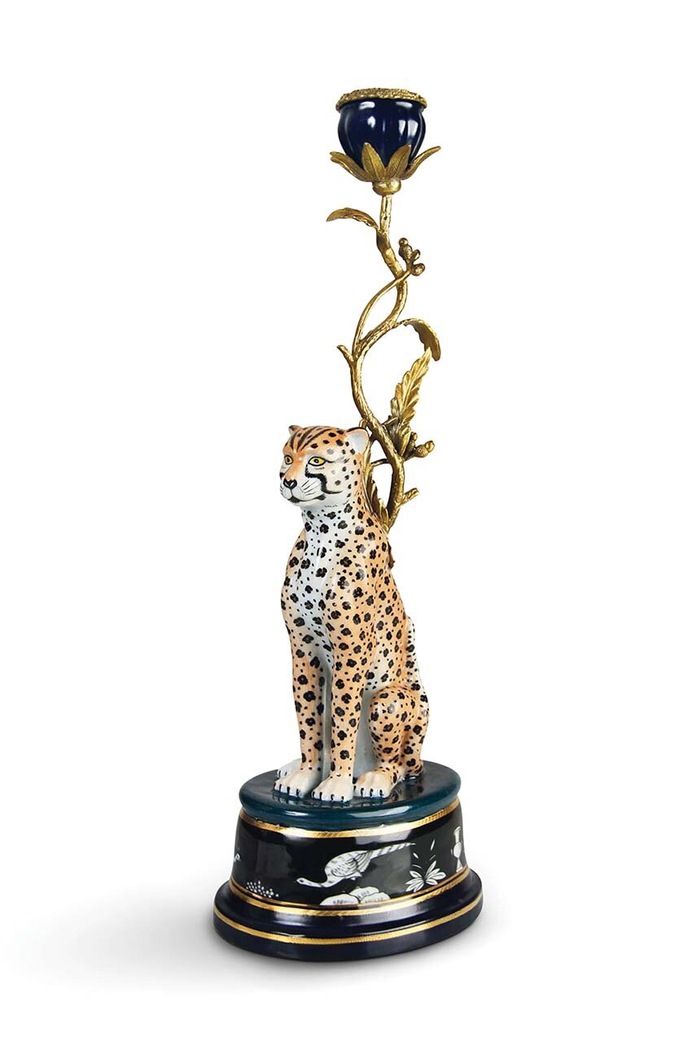 &k amsterdam świecznik dekoracyjny Lleopard multicolor 2740.01