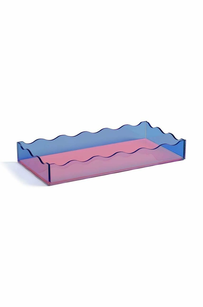 &k amsterdam dekor tányér Wobbly Rectangle kék 2712.03