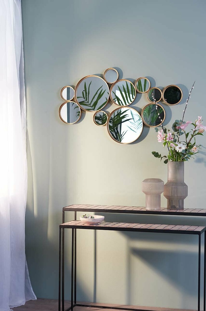 Light & Living lustro ścienne 7313785 żółty