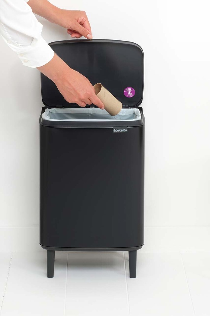 Brabantia cestino dei rifiuti Bo Bin Hi 12 L 227226 nero