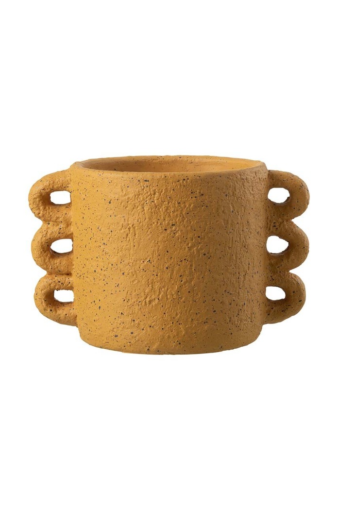 J-Line Doniczka Zenia Ceramic Ochre Medium żółty 34300.