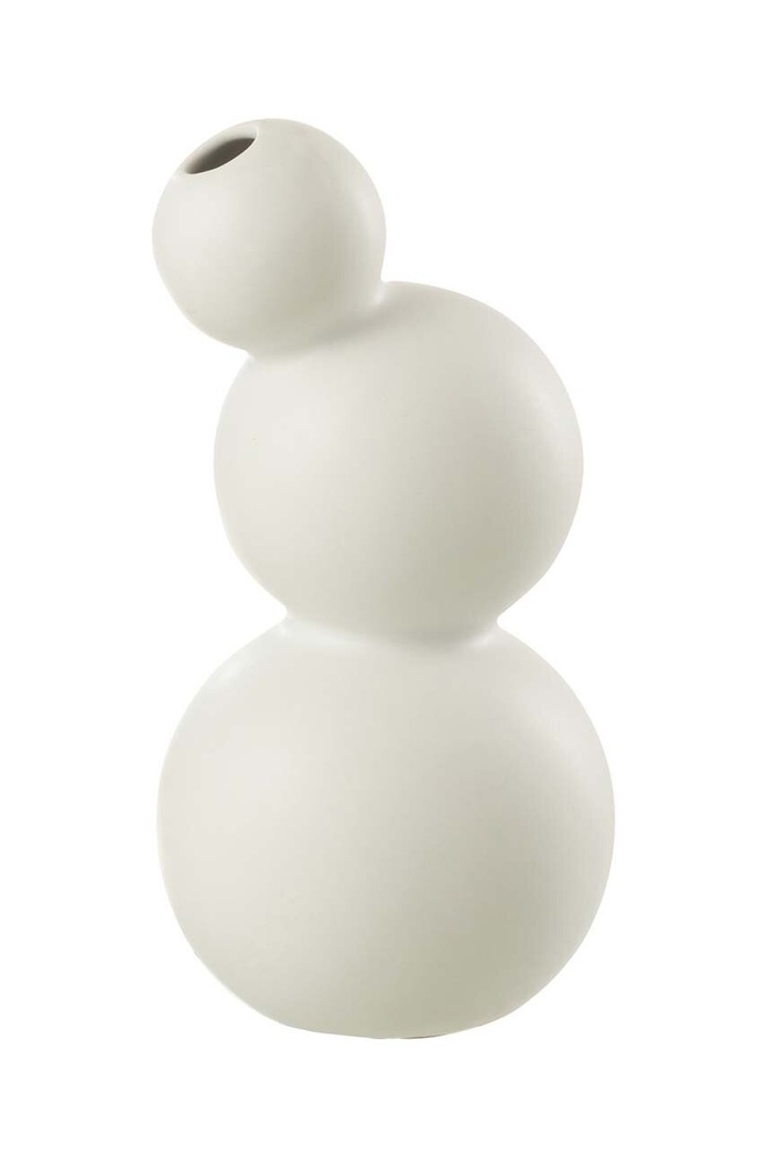 J-Line Wazon dekoracyjny Leo Porcelain biały 34384