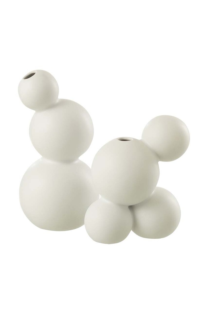 J-Line Wazon dekoracyjny Leo Porcelain 34384 biały AA00