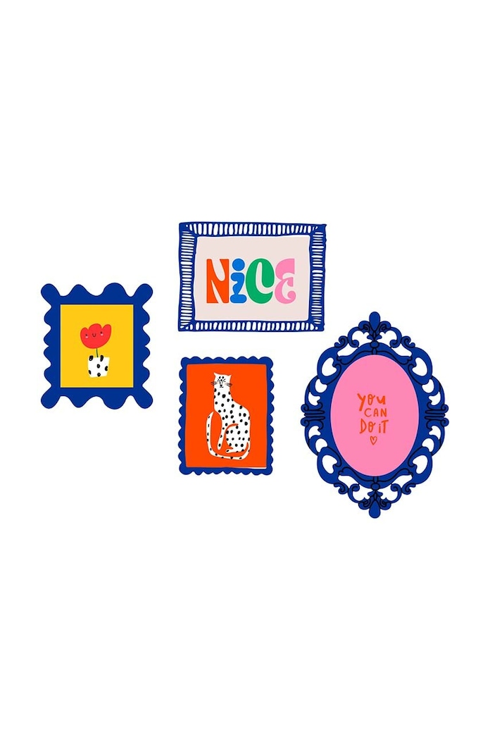 Little Nice Things decoratiune de perete 4-pack multicolor 6039721