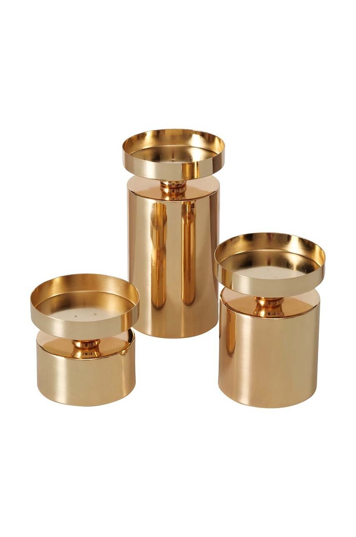 Boltze Set de sfeșnice Meril 3-pack galben 2040712
