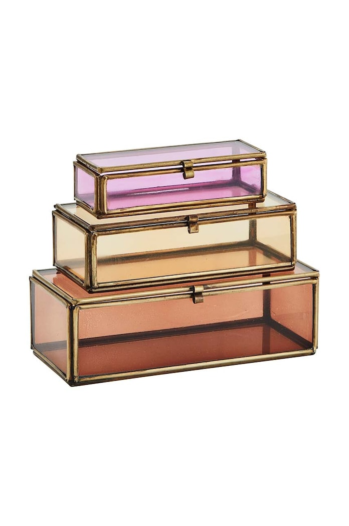 Sada krabiček Madam Stoltz 3-pack vícebarevná IB.2103396ORG