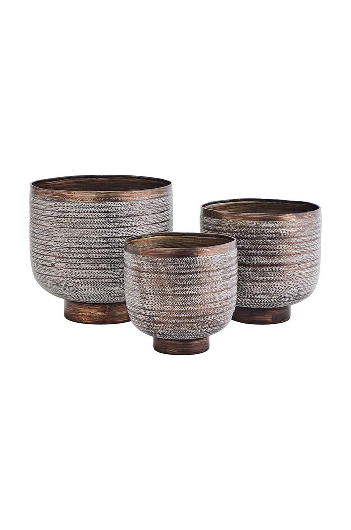 Madam Stoltz Set de ghivece de flori 3-pack multicolor 150294.BP