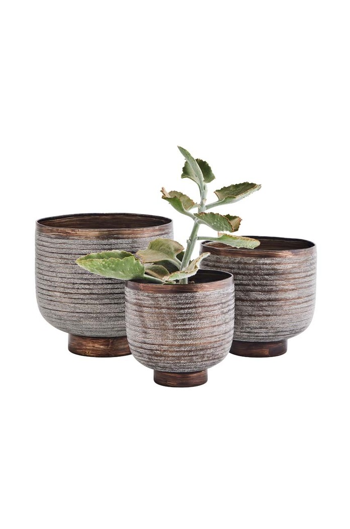 Madam Stoltz Set de ghivece de flori 3-pack 150294.BP multicolor AA00