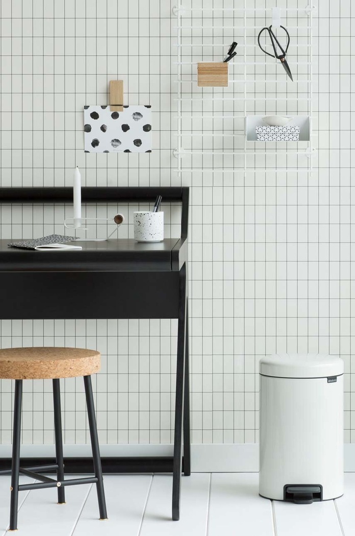 Brabantia cestino dei rifiuti NewIcon 12 L bianco 111969.