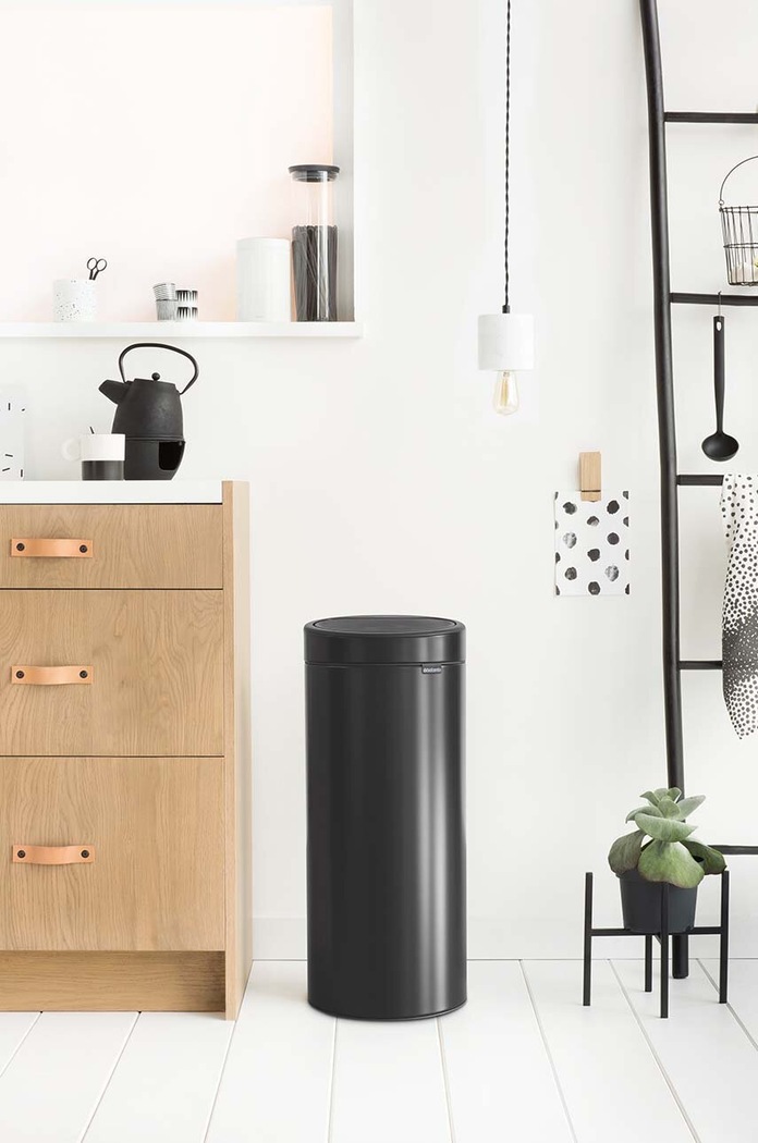 Brabantia cestino dei rifiuti Touch Bin New 30 L nero 115301
