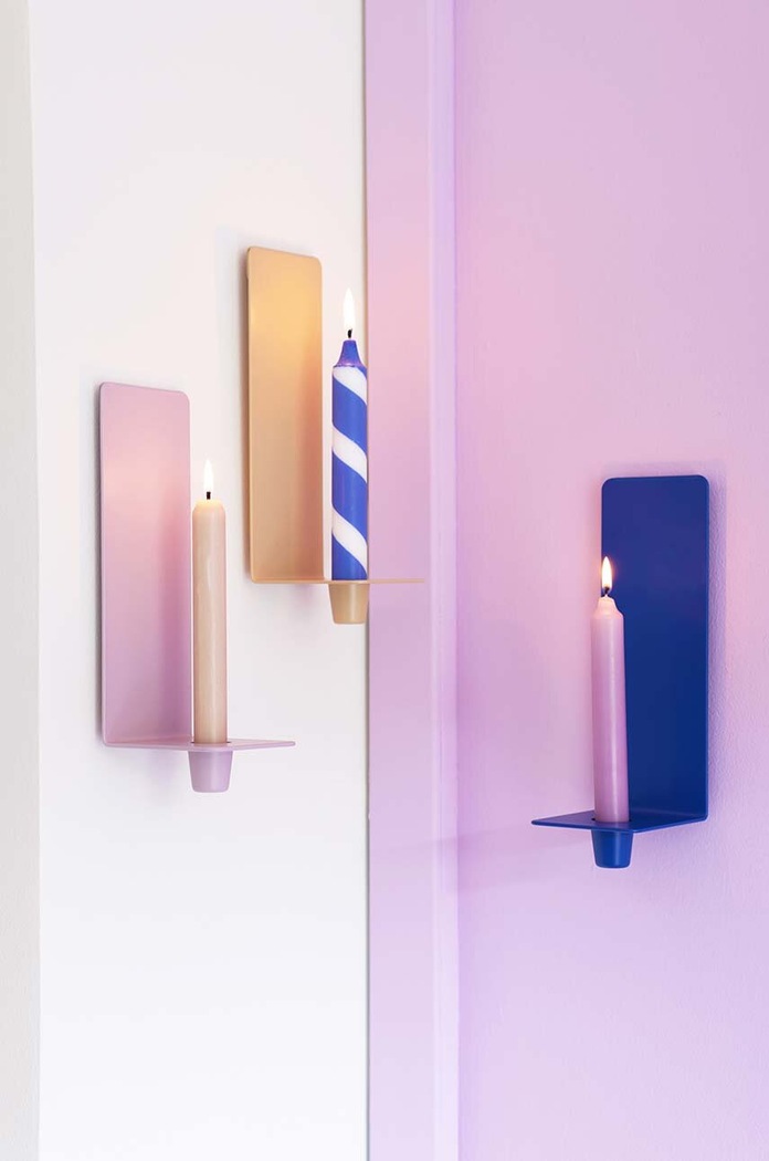 Dnevni boravak i spavaća soba Ukrasni svijećnjak Design Letters Cosy Up Wall 10101602LAVENDER roza