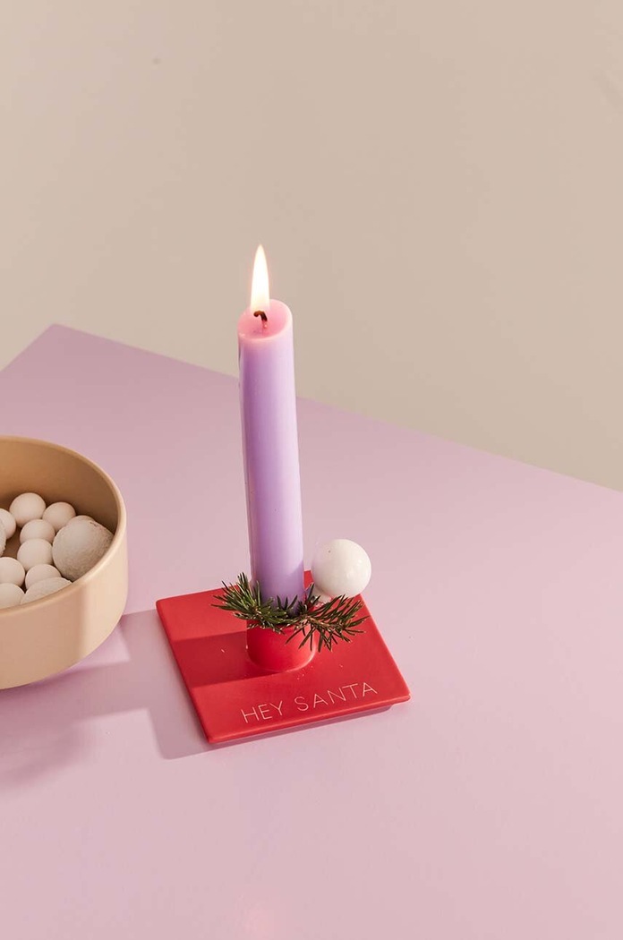 Декоративен свещник Design Letters Square Favourites 10101012ROSEHSANTA червен AA00