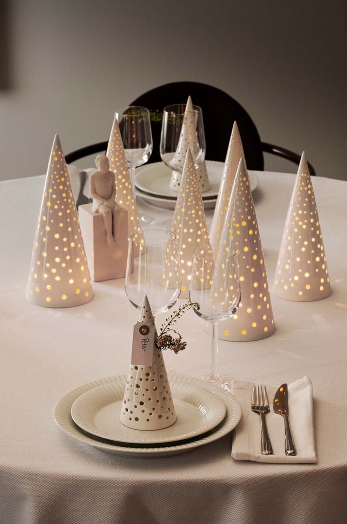 Living și dormitor Kähler Sfesnic decorativ Nobili 692419 alb