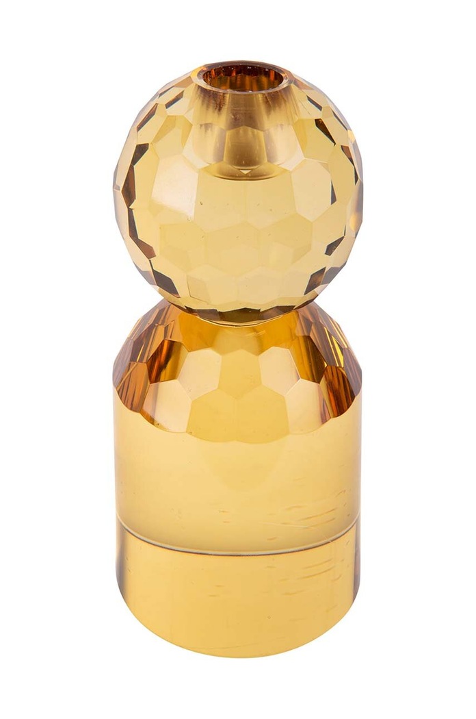 Dekoračný svietnik Present Time Crystal Art Large žltá PT3643YE