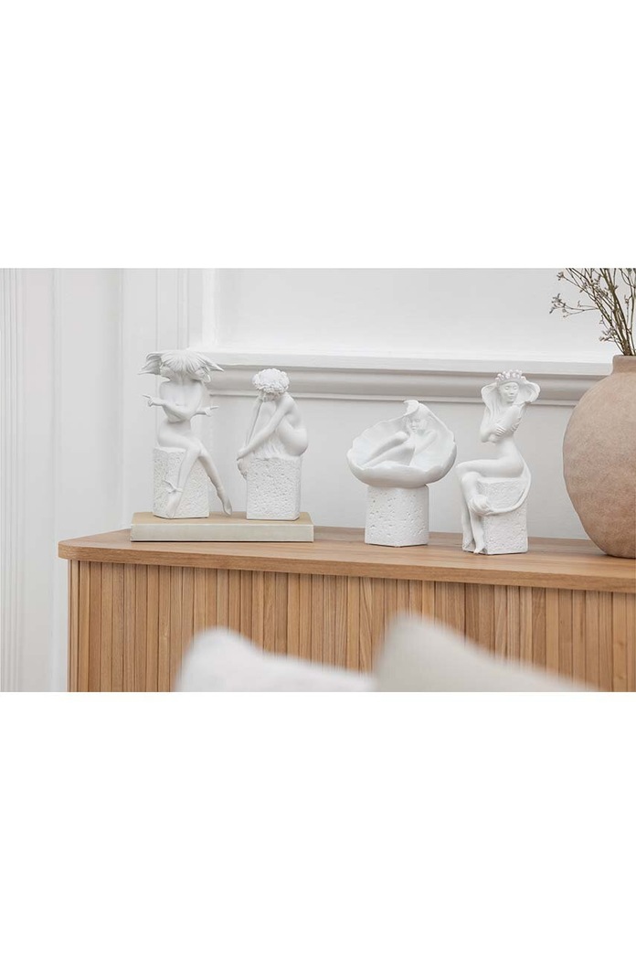 Salon i sypialnia Christel figurka dekoracyjna 24 cm Lew DK94137 biały