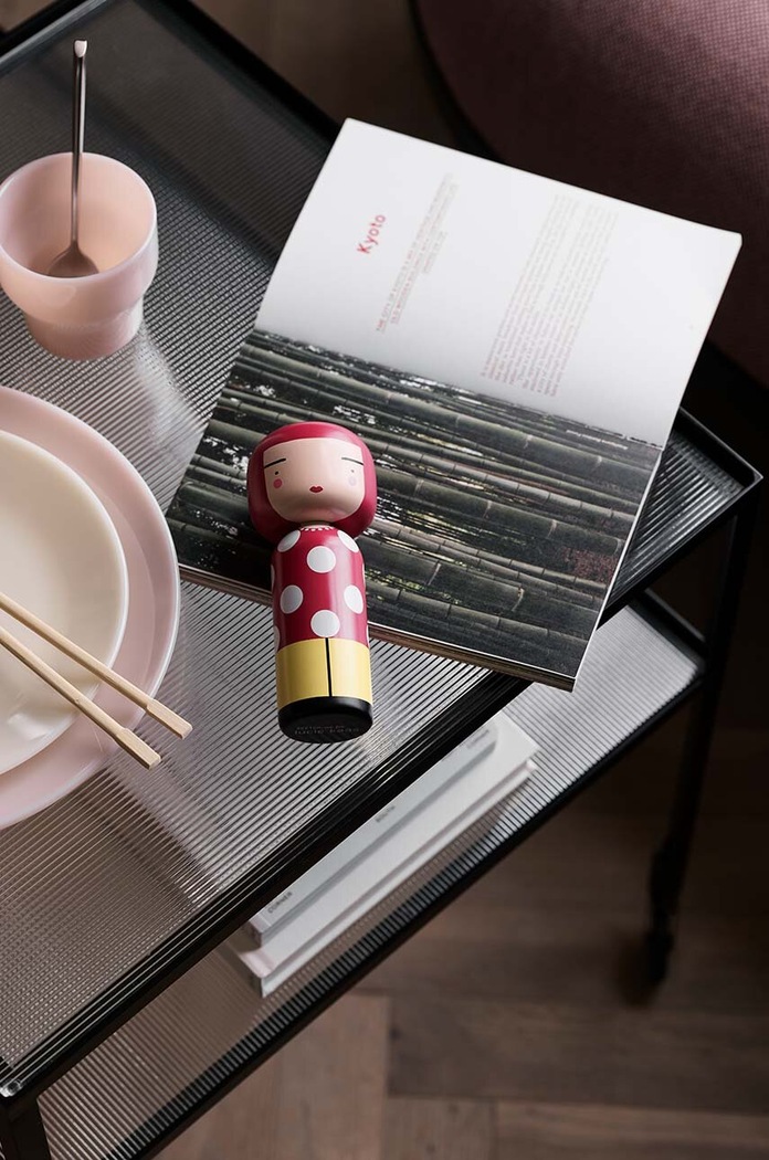 Lucie Kaas bambola kokeshi Dot Alder Wood multicolore SI01DOL