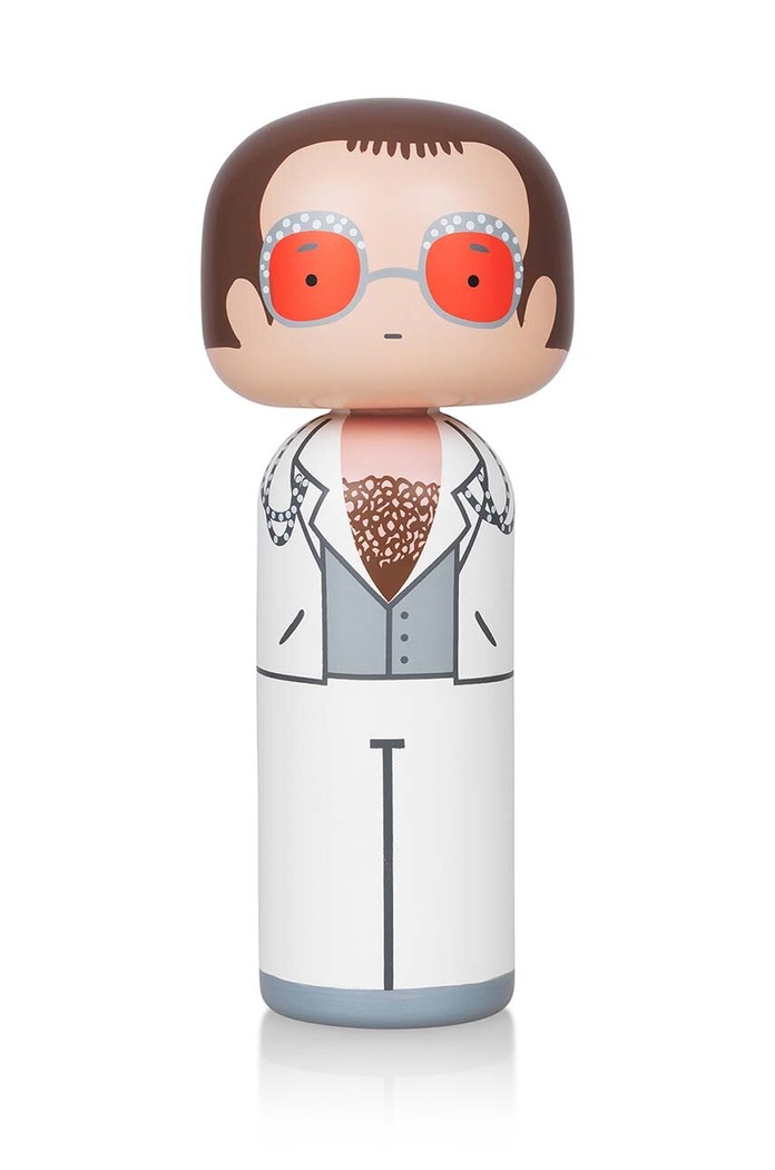 Lucie Kaas bambola kokeshi Elton In White multicolore SI02EL1L