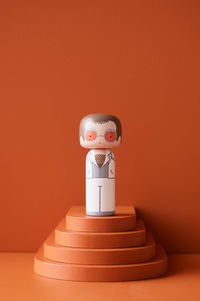 Lifestyle Lucie Kaas bambola kokeshi Elton In White SI02EL1L multicolore