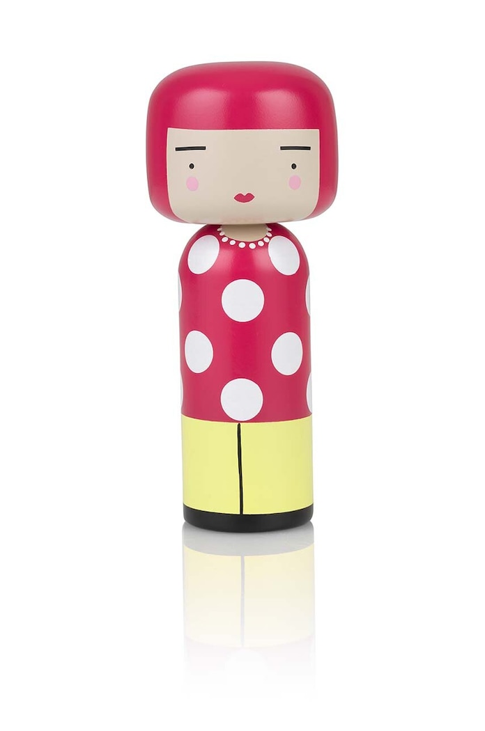 Lucie Kaas kokeshi baba Dot többszínű SI01DO
