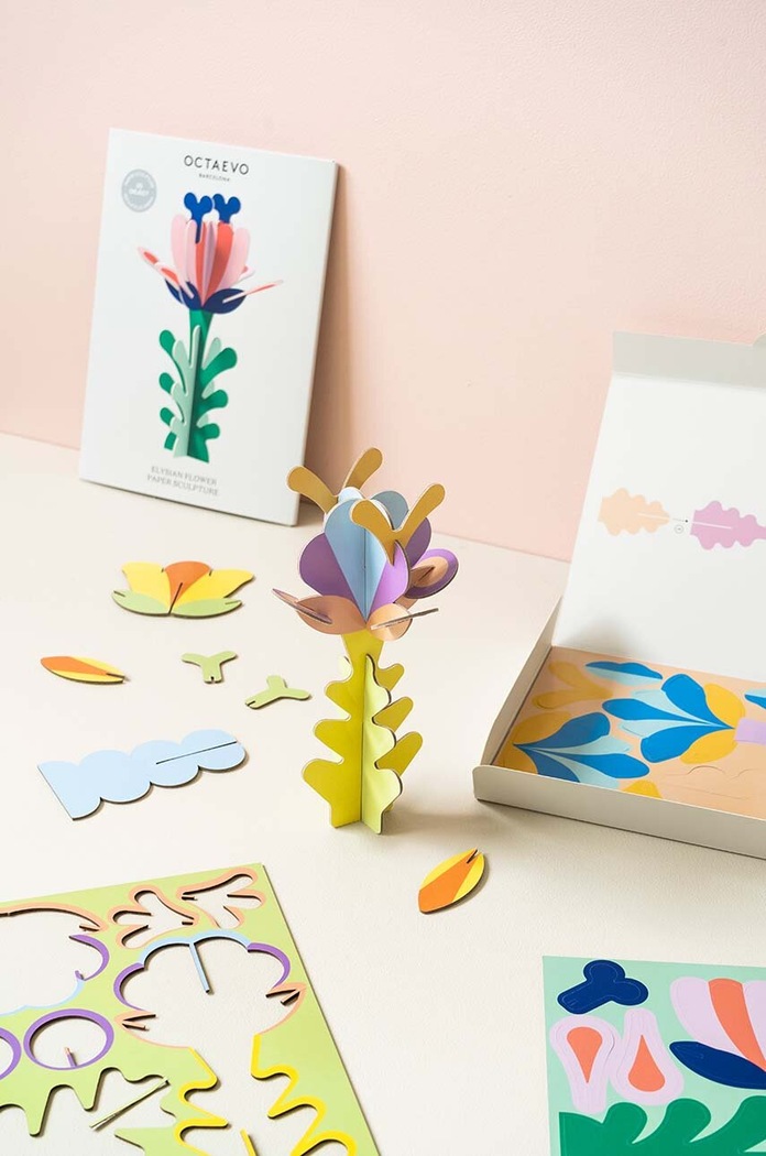 Diy sochárstvo Octaevo Flower Paper Sculpture 4 OEFPS4.21 viacfarebná AA00