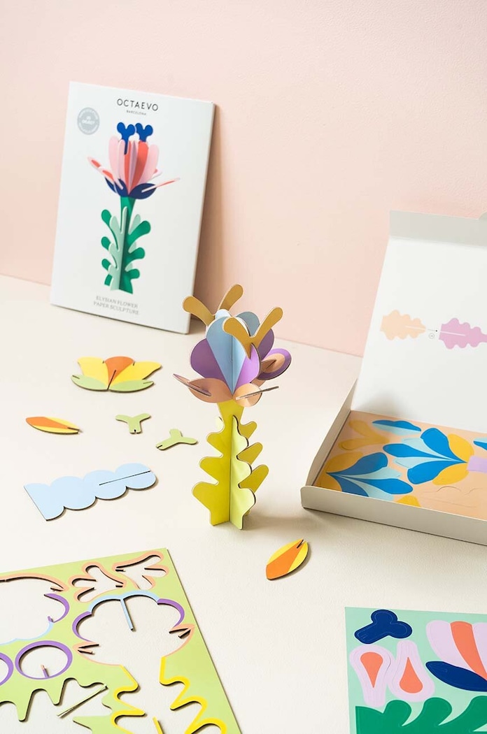 Diy sochárstvo Octaevo Flower Paper Sculpture 4 OEFPS4.21 viacfarebná AA00