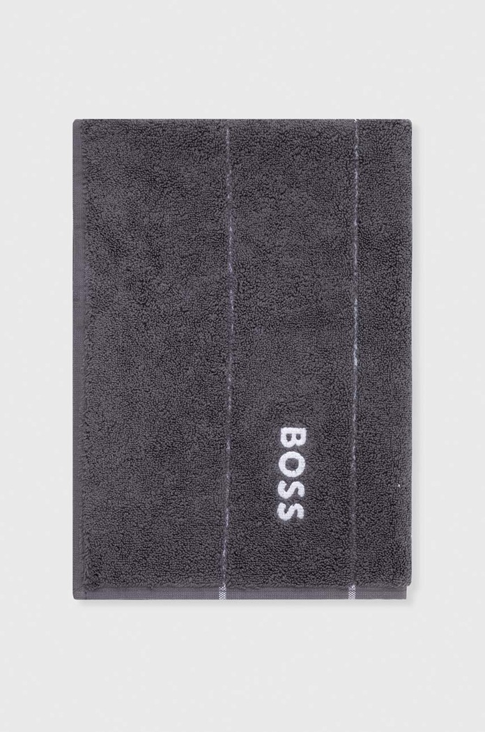 Malý bavlněný ručník BOSS PLAIN 50 x 70 cm šedá 1011416