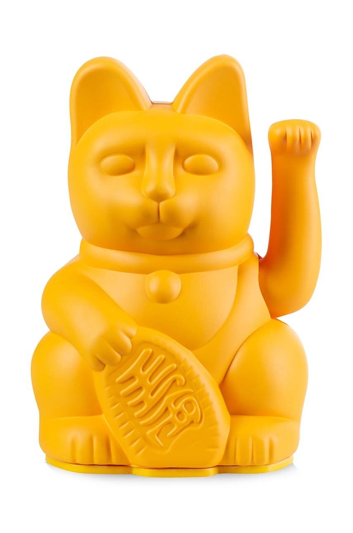 Donkey Decorație Lucky Cat Mini - Dark Yellow galben 330474