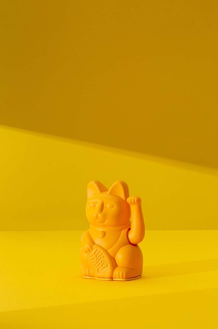 Donkey Decorație Lucky Cat Mini - Dark Yellow 330474 galben AA00