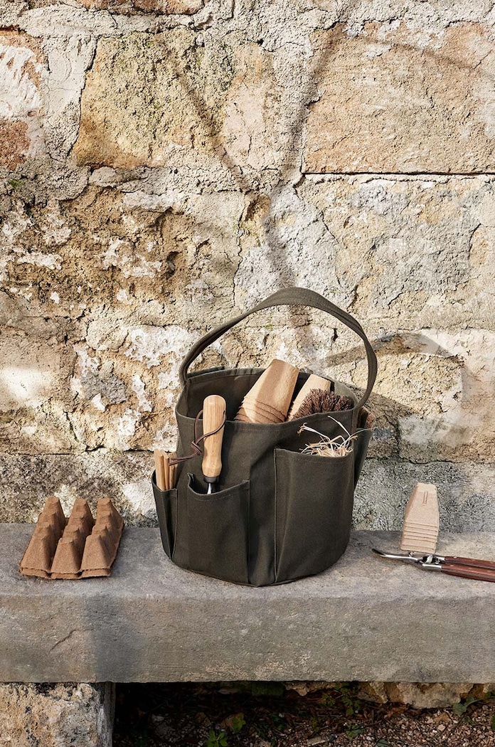 Brašna na zahradní nářadí ferm LIVING Bark Garden Bucket 1104267579 zelená AA00