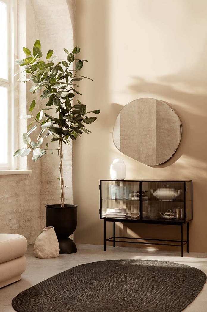 Donica Hourglass Pot M Ferm Living 100130629 czarny