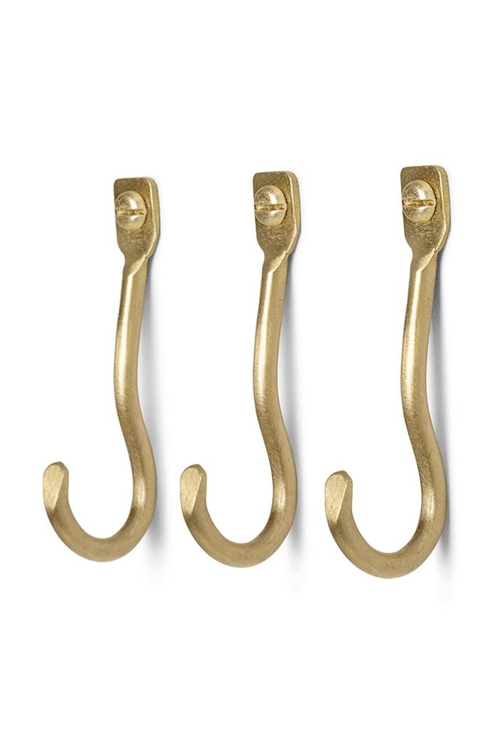 Κρεμάστρα τοίχου ferm LIVING Curvature 3-pack κίτρινο 1104263935