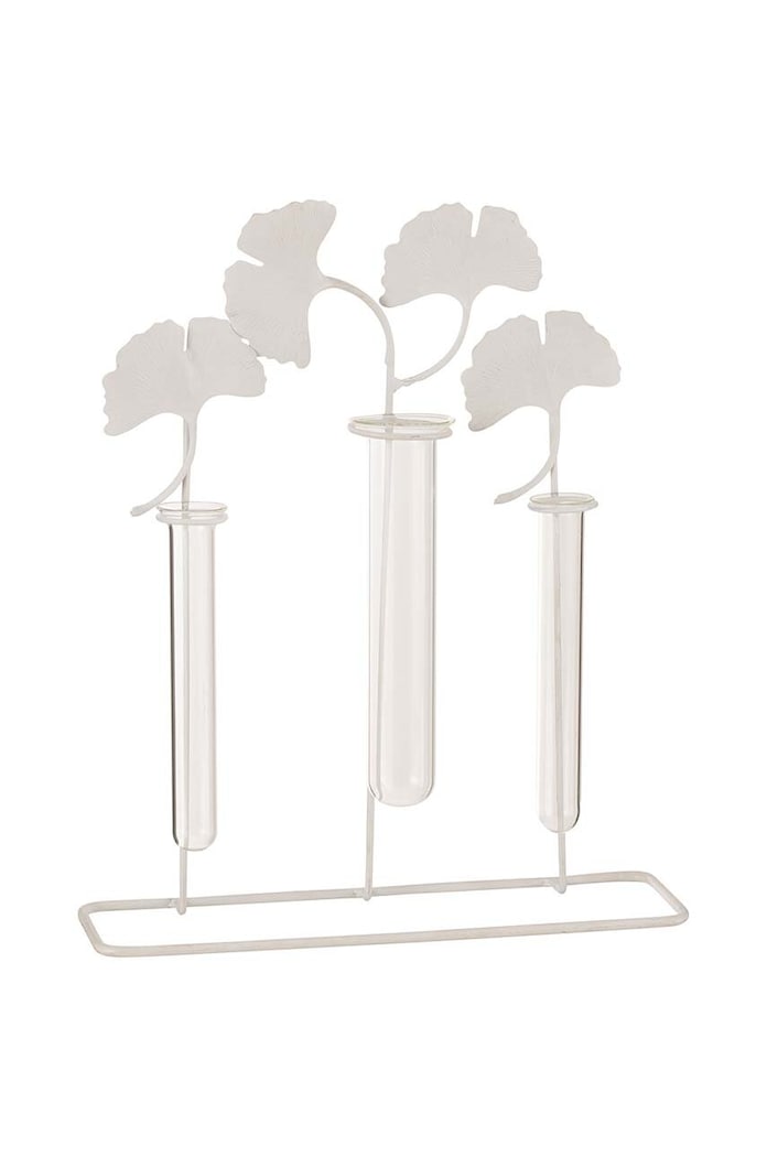 J-Line vaza decorativa 3 Holders Flowers alb 20385